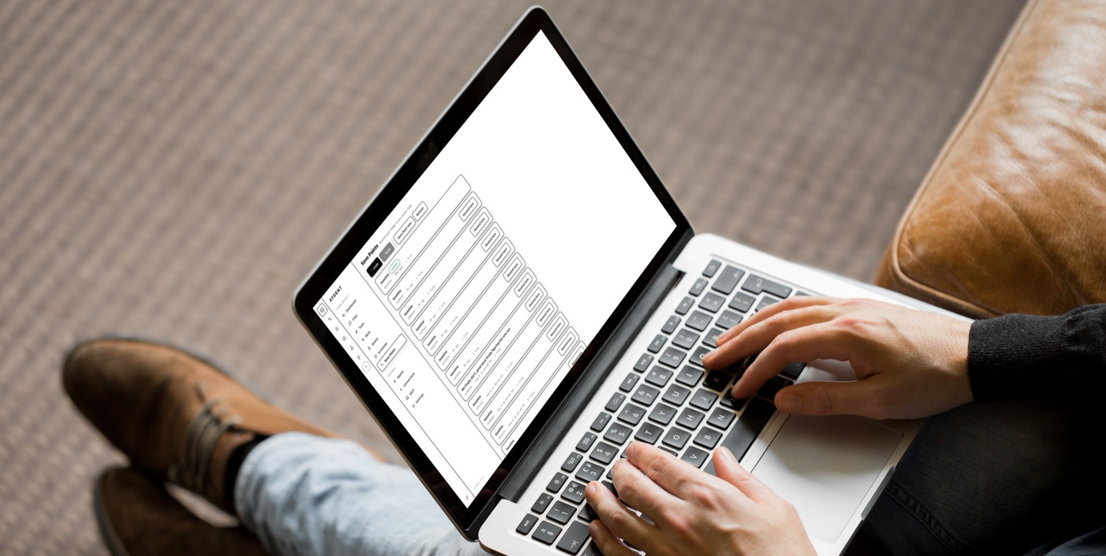 The Save Points timeline — rewindable snapshots of the agent's folder, with UNDO/REDO control.